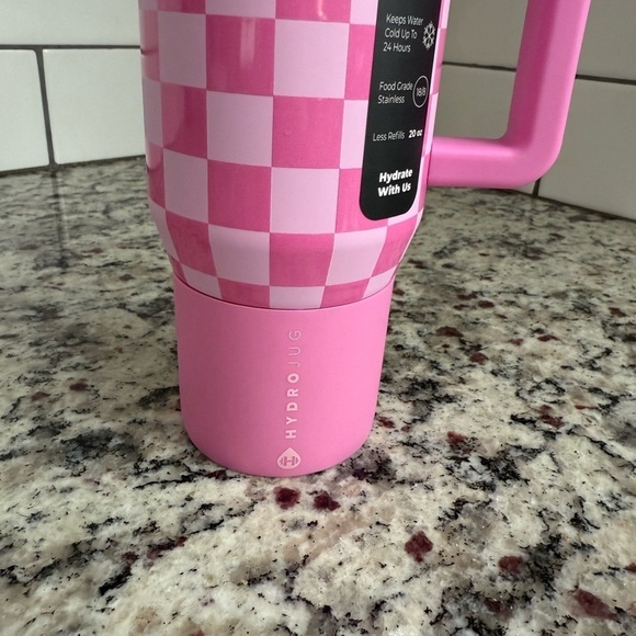 Hydrojug Bubblegum Checkered 20oz Traveler Tumbler - Picture 2 of 3